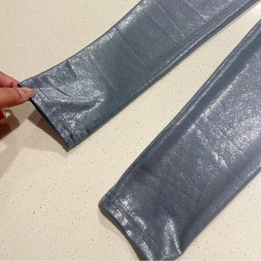 Old Navy Metallic Periwinkle Blue Leggings